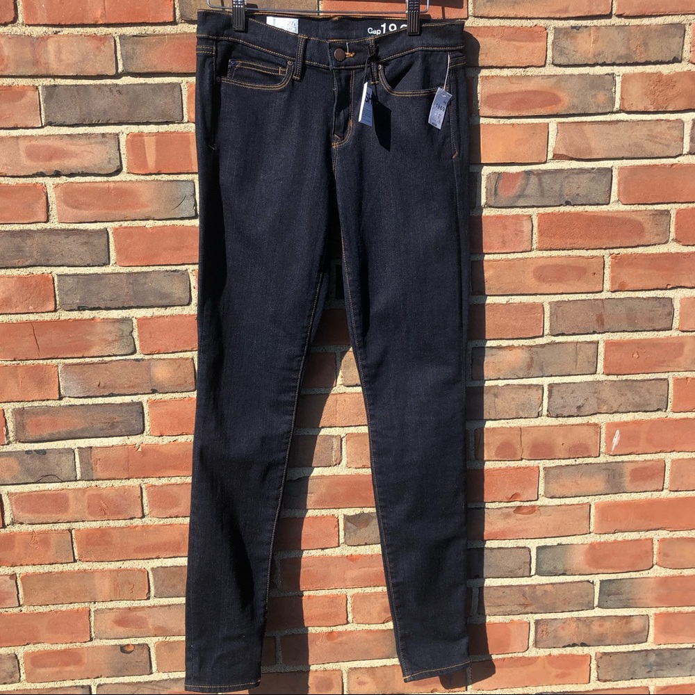 NWT Gap Dk Wash Mid Rise Skinny Legging Jeans 27L